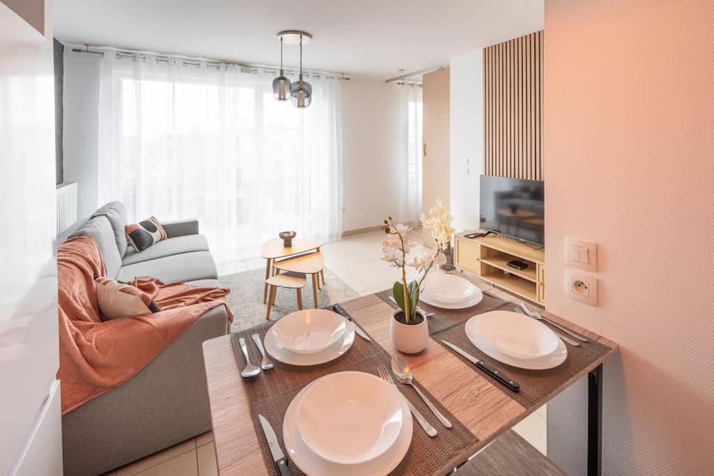L'Excellence-8Min Aeroport-Terrasse-Parking Prive Apartment Lingolsheim Bagian luar foto