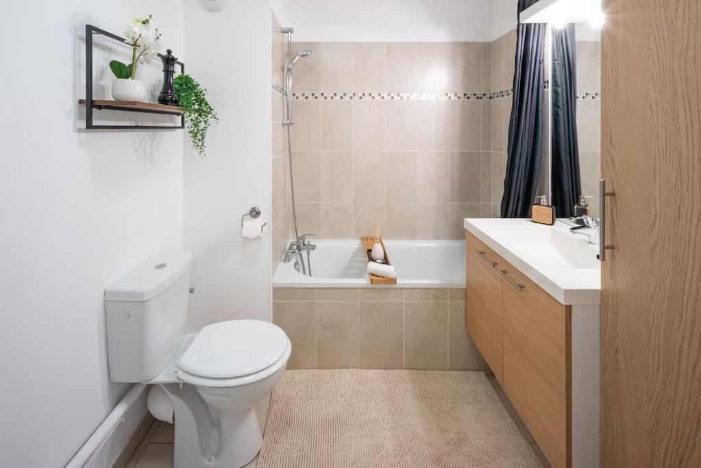 L'Excellence-8Min Aeroport-Terrasse-Parking Prive Apartment Lingolsheim Bagian luar foto